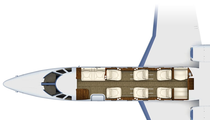 Cessna XLS+ 2016 схема салона